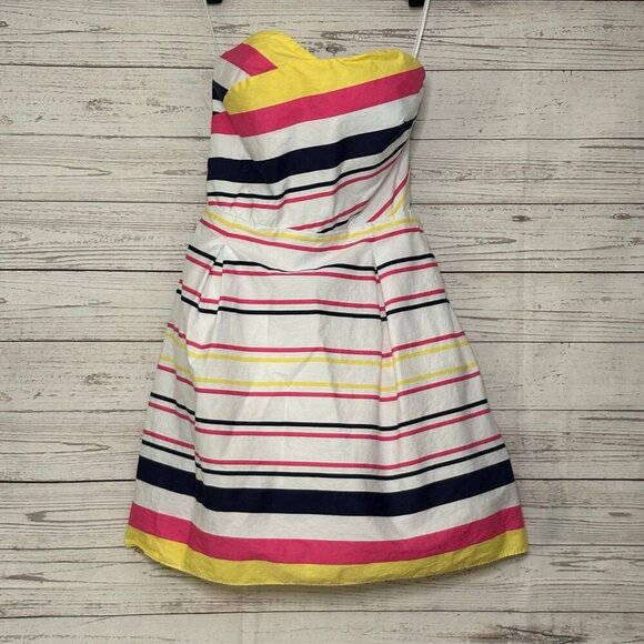 Lilly Pulitzer Women's Strapless Stripe "Felicity" Dress S10 - Picture 1 of 8